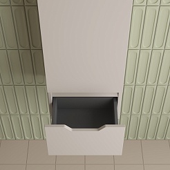 Style Line Шкаф пенал Остин 36 Plus подвесной крем – фотография-5